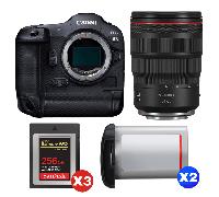 Fotocamera mirrorless Canon EOS R3 + RF 24-70mm f/2.8 L IS USM + 3 SanDisk 256GB Extreme PRO CFexpress Type B + 2 Canon LP-E19 + Ebook 20 consigli per foto che colpiscono - Nouvo