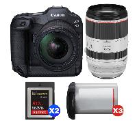 Fotocamera mirrorless Canon EOS R3 + RF 24-70mm f/2.8 L IS USM + RF 70-200mm f/2.8 L IS USM + 2 SanDisk 512GB Extreme PRO CFexpress Type B + 3 Canon L + Ebook 20 consigli per foto che colpiscono - Nou