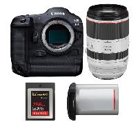 Fotocamera mirrorless Canon EOS R3 + RF 70-200mm f/2.8 L IS USM + 1 SanDisk 256GB Extreme PRO CFexpress Type B + Canon LP-E19 + Ebook 20 consigli per foto che colpiscono - Nouvo