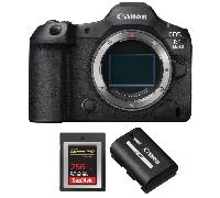 Fotocamera mirrorless Canon EOS R5 Mark II + 1 SanDisk 256GB Extreme PRO CFexpress Type B + 1 Canon LP-E6P + Ebook 20 consigli per foto che colpiscono - Nouvo