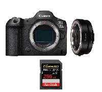 Fotocamera mirrorless Canon EOS R5 Mark II + EF-EOS R + 1 SanDisk 256GB Extreme PRO UHS-II + Ebook 20 consigli per foto che colpiscono - Nouvo