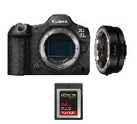 Fotocamera mirrorless Canon EOS R5 Mark II + EF-EOS R + 1 SanDisk 64GB Extreme PRO CFexpress Type B + Ebook 20 consigli per foto che colpiscono - Nouvo