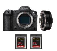 Fotocamera mirrorless Canon EOS R5 Mark II + EF-EOS R + 2 SanDisk 512GB Extreme PRO CFexpress Type B + Ebook 20 consigli per foto che colpiscono - Nouvo