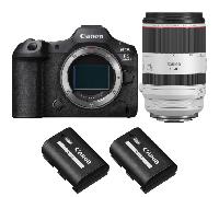 Fotocamera mirrorless Canon EOS R5 Mark II + RF 70-200mm f/2.8 L IS USM + 2 Canon LP-E6P + Ebook 20 consigli per foto che colpiscono - Nouvo