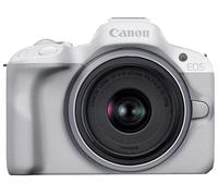 Canon EOS R50, White + RF-S 18-45mm F4.5-6.3 IS STM Kit MILC 24,2 MP CMOS 6000 x 4000 Pixel Bianco
