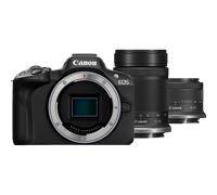 Fotocamera mirrorless Canon EOS R50, Nero + obiettivo RF-S 18-45mm IS STM + obiettivo RF-S 55-210mm IS STM