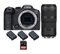 Fotocamera mirrorless Canon EOS R7 + RF 100-400mm IS + 1 SanDisk 128GB Extreme PRO UHS-II + 3 Canon LP-E6NH + Ebook 20 consigli per foto che colpiscono - Nouvo