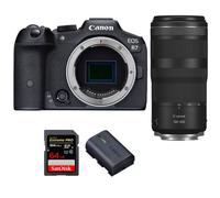 Fotocamera mirrorless Canon EOS R7 + RF 100-400mm IS + 1 SanDisk 64GB Extreme PRO UHS-II + 1 Canon LP-E6NH + Ebook 20 consigli per foto che colpiscono - Nouvo