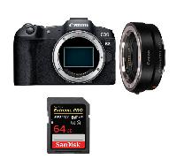 Fotocamera mirrorless Canon EOS R8 + EF-EOS R + 1 SanDisk 64GB Extreme PRO UHS-II + Ebook 20 consigli per foto che colpiscono - Nouvo