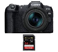 Fotocamera mirrorless Canon EOS R8 + RF 24-50mm IS STM + 1 SanDisk 64GB Extreme PRO UHS-II + Ebook 20 consigli per foto che colpiscono - Nouvo