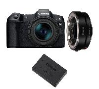Fotocamera mirrorless Canon EOS R8 + RF 24-50mm IS STM + EF-EOS R + 1 Canon LP-E17 + Ebook 20 consigli per foto che colpiscono - Nouvo