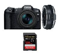 Fotocamera mirrorless Canon EOS R8 + RF 24-50mm IS STM + EF-EOS R Premium + 1 SanDisk 128GB Extreme PRO UHS-II + Ebook 20 consigli per foto che colpiscono - Nouvo