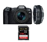 Fotocamera mirrorless Canon EOS R8 + RF 24-50mm IS STM + EF-EOS R Premium + 1 SanDisk 256GB Extreme PRO UHS-II + Ebook 20 consigli per foto che colpiscono - Nouvo