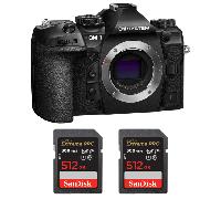 Fotocamera mirrorless OM System OM-1 Mark II + 2 SanDisk 512GB Extreme PRO UHS-II + Ebook 20 consigli per foto che colpiscono - Nouvo