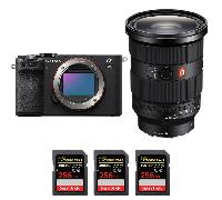 Fotocamera mirrorless Sony A7C II Noir + FE 24-70mm f/2.8 GM II + 3 SanDisk 256GB Extreme PRO UHS-II + Ebook 20 consigli per foto che colpiscono - Nouvo