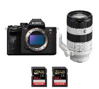 Fotocamera mirrorless Sony A7R V + FE 70-200mm f/4 Macro G OSS II + 2 SanDisk 64GB Extreme PRO UHS-II + Ebook 20 consigli per foto che colpiscono - Nouvo