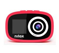 Nilox, Action Cam Kidscam, Action Camera Risoluzione 12Mp, Schermo LCD 1.4", Connessione Wifi, Resistente all'Acqua IP67 con Custodia Protettiva, Batteria 700 mAh, Memoria SD fino a 32 GB, Rosso