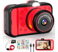 Fotocamera per bambini, 1080P, 48 MP, selfie frontale per bambini, fotocamera giocattolo con grande display, zoom 10x, zoom 10x, zoom 10x in telecamere come regalo di compleanno per ragazzi e ragazze
