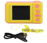 Fotocamera per bambini con obiettivo zoom rotante e registrazione video automatica, giocattolo educativo con flash e ampio schermo da 3,5 pollici per