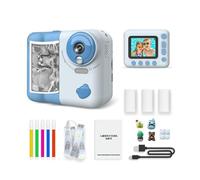 Fotocamera per bambini con stampa istantanea, scatta ora e ottieni ora, mini fotocamera sportiva HD, fotocamera digitale portatile, 1080p per bambini