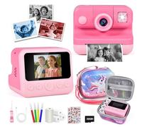 Fotocamera per Bambini, Fotocamera istantanea da 2,4 Pollici per bambini con Custodia, Fotocamera Digitale HD da 30 MP 1080P per Bambini, regali per ragazzi e ragazze dai 3 ai 12 anni (rosa)