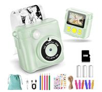 Fotocamera per bambini istantanea 1080P - Zoom digitale 16 x schermo 2,4" fotocamera digitale per bambini con borsa portaoggetti regalo di Natale per bambini dai 3 ai 12 anni