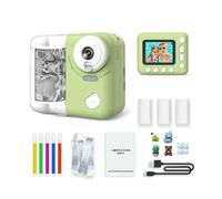 Fotocamera per bambini, stampa istantanea, fotocamera digitale per bambini, registrazione video HD 1080p, zoom 10x, time lapse, può immaginare video/giochi puzzle/MP3, regali di Natale e compleanno