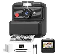 Fotocamera per bambini, stampa istantanea, schermo da 3 pollici, fotocamera istantanea per bambini, fotocamera digitale UHD da 48 MP/2,5 K con carta da stampa, regalo di Natale per compleanno per