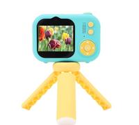 Fotocamera per Bambini, Videocamere Digitali HD Carine per Bambini con Schermo IPS da 2,4 Pollici, Treppiede, Protezione per la Vista, Cordino Portatile, Piccola Fotocamera per