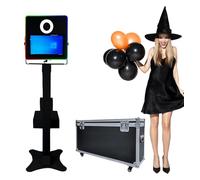 Fotocamera Photo Booth Specchio DSLR Photobooth Portatile Selfie Machine 15.6 pollici Touch Screen con Mini PC RGB Luci Telaio per Festa di Nozze Eventi Pacchetto Noleggio con Flight Case Peso 33,1 kg