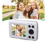 Fotocamera Portatile da 2,4 Pollici, Zoom Digitale 16X 1080P 16MP Messa a Fuoco Automatica Stabilizzazione Multiasse Fotocamera Digitale per Fotografia Video per Bambini (Bianco)