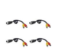Fotocamera Posteriore Per La Sicurezza DVR CCTV Camera 4Pin Aviation Head Maschio/Femmina A RCA Maschio DC Maschio Convertitore Adattatore Cavo Di Prolunga Telecamere Di Retromarcia(NO.2(4Piece))