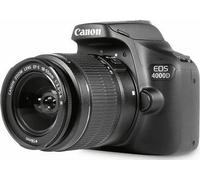 FOTOCAMERA REFLEX CANON EOS 4000D, Zoom 3x, Risoluzione 18 megapixel, stabilizzatore optical Zoom ottico 3x, 18 megapixel, Nera