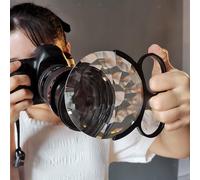 Fotocamera reflex con filtro per fotocamera a prisma caleidoscopio da 100 mm