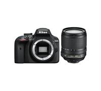 FOTOCAMERA REFLEX NIKON D3400, Zoom 18-105 mm, Risoluzione 6 × 4 pixel, stabilizzatore optical Zoom ottico 18-105 mm, 24,1 megapixel, Nero
