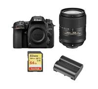 FOTOCAMERA REFLEX NIKON D7500, Zoom 18x, Risoluzione 20,9 MP, stabilizzatore optical Zoom ottico 18x, 18 megapixel, Nero