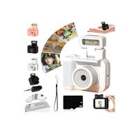 Fotocamera retrò a scatto, mini fotocamera nostalgica retroflex, piccola fotocamera nostalgica, mini macchina fotografica portachiavi, mini fotocamera vintage, mini fotocamera HD 1080p con luce flash