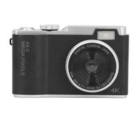 Fotocamera Selfie Compatta Portatile da 48 MP, 1080P, Schermo da 2,4 Pollici, Zoom 16x, Prevenzione delle Vibrazioni, Adatta per i Viaggi (BLACK)