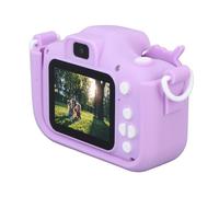 Fotocamera Selfie per Bambini Videoregistratore Digitale Dal Design Simpatico con Musica per Giochi, Ideale per Bambini Realizzata in Silicone ABS, Colore Blu (PURPLE)