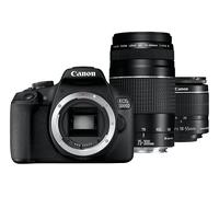 Canon EOS 2000D + EF-S 18-55 mm f/3,5-5,6 IS II + EF 75-300 mm f/4-5,6 III Kit fotocamera SLR 24,1 MP CMOS 6000 x 4000 pixel Nero - Nouvo