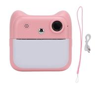Fotocamera stampata istantanea 48MP ad alta definizione 2.4 pollici di stampa termica foto bianca nera inchiostro Fun Fotography Timer Countdown Scatti per gli studenti Batteria (Roseo)