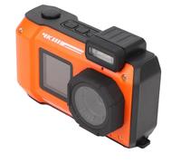 Fotocamera Subacquea 4K 65MP, Doppio Schermo con Messa a Fuoco Automatica da 2,88 Pollici 1,44 Pollici, Fotocamera Impermeabile 2500 MAh 33FT con Luce di Riempimento, per lo