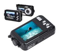 Fotocamera Subacquea a Doppio Schermo, Immagini da 48 MP, Video 2,7K, Resistente All'acqua Fino a 10 Piedi, Rilevamento Facciale, Batteria da 650 MAh con Doppio Schermo per Uso