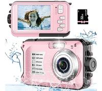Fotocamera subacquea con scheda da 32 GB e fotocamera impermeabile 10FT 30MP 1080P FHD Video compatto portatile zoom 16X fotocamera digitale impermeabile per bambini snorkeling
