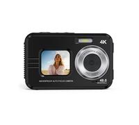 Fotocamera subacquea impermeabile 48MP/4K/zoom 16x/doppio schermo/messa a fuoco automatica Black - Nouvo