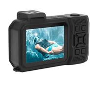 Fotocamera Subacquea per Snorkeling, Fotocamera Subacquea Fotocamera Impermeabile 4K con Messa a Fuoco Automatica da 65 MP 2,88 Pollici 1,44 Pollici Doppio Schermo 33FT