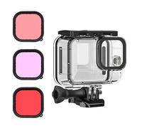 Fotocamera Surfing Custodia Impermeabile Custodia Immersione Cover Shell+3PCS Lens Filtro Set Per Go Hero 9 Pezzo di Ricambio