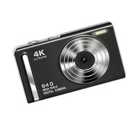 Fotocamera tascabile 4K con portata visualizzazione, Black | Imaging digitale, modulo sottile per principianti, viaggi, momenti fotografici quotidiani