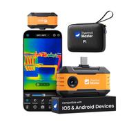 Fotocamera Termica per iPhone e Android Thermal Master P1 Termocamera | Risoluzione X³ 320 x 240, intervallo di temperatura da -20℃ a 600℃, ispezioni edilizie ed elettriche, zoom 15x, arancione