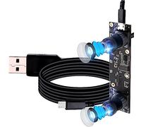 Fotocamera USB Dual Lens 1080P 3D Stereo VR HD Camera,USB2.0 Video Webcam Modulo per Android, Linux,Windows,2 MP Web USB telecamera di sicurezza per il sistema di conteggio delle persone, applicazione stereoscopica di visione del computer